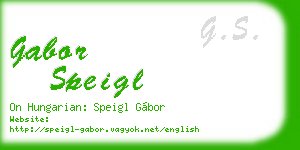 gabor speigl business card