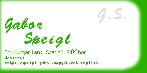 gabor speigl business card